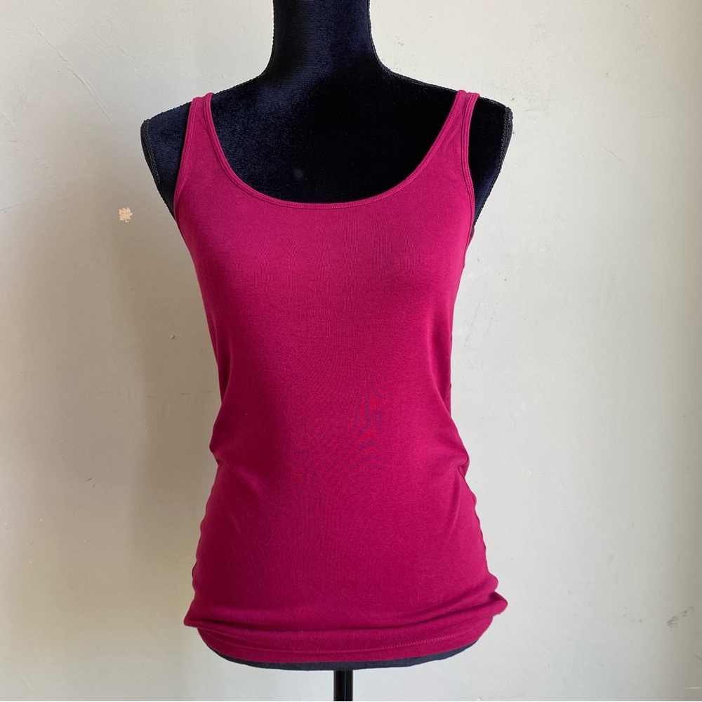 LOFT dark pink magenta tank top cami